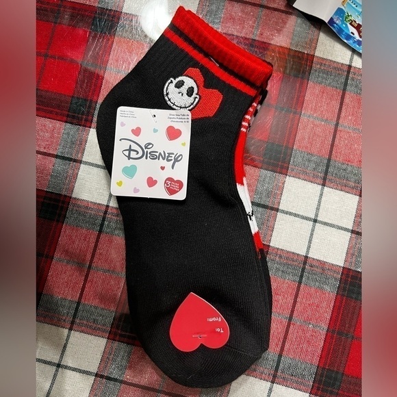 𝅺nwt- ❤️ Disney “Nightmare Before Christmas”  3 pack Women’s Ankle Socks - Picture 1 of 6